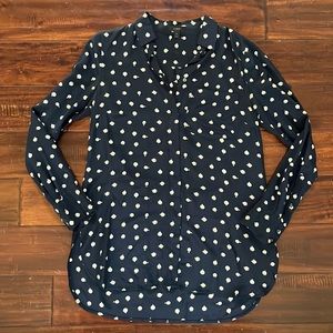 J. Crew womens printed silk button down shirt. Size 4